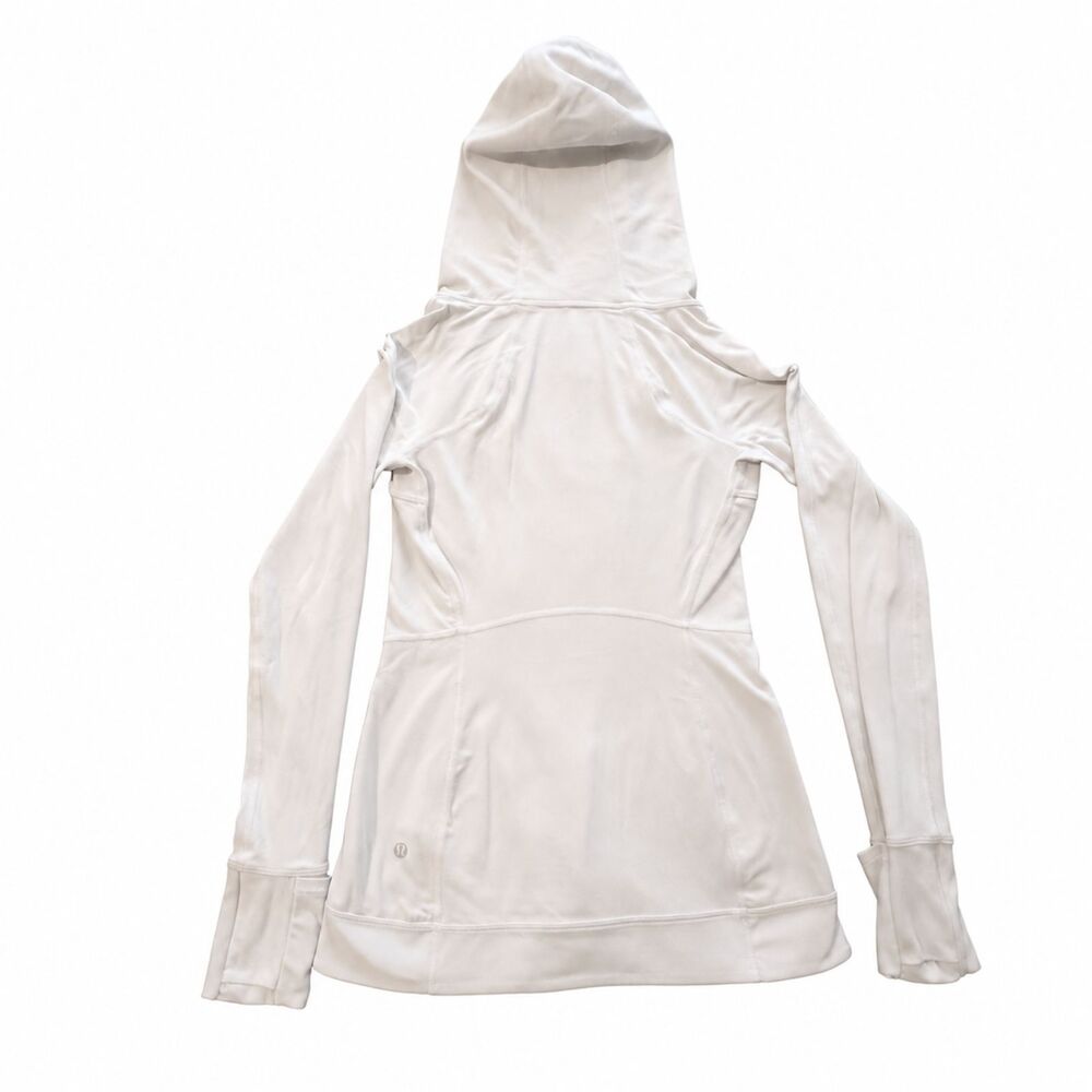 Lululemon Every Journey Hoodie Women 4 Light Chrome Nulu Asymmetric Zip - Picture 5 of 8